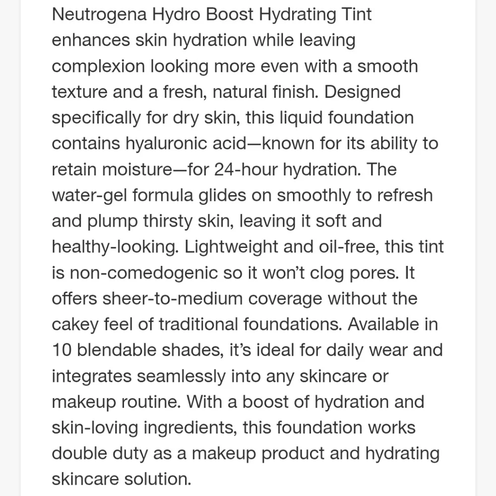 Neutrogena Hydro Boost Hydrating Tint + Cover Girl Simply Ageless Foundation NEW